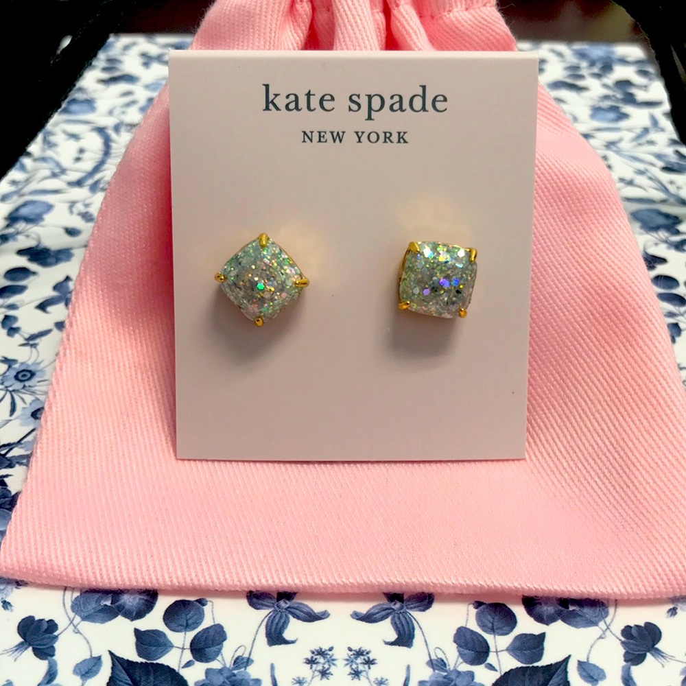 Kate spade gold opal glitter studs 💗